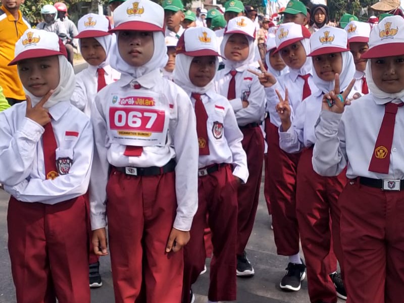 Lomba Gerak Jalan Tingkat SD Se-Kecamatan Suboh dalam Rangka HUT Kemerdekaan RI ke-81